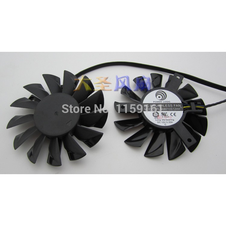 IMPORT PLD08010S12HH 52x52x52mm 2pcs/lot for MSI R7850 HD7850 HD7950 R7950 HD7870 6870HAWK