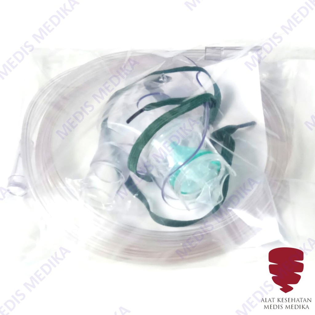 Masker Nebulizer L Dewasa GEA Alat Bantu Pernafasan Nebuliser Mask Nebul Udara Uap Adult Large