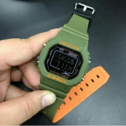 NEW !!! JAM TANGAN PRIA GSHOCK CASIO DW 5600 2WARNA TIMBAL BALIK