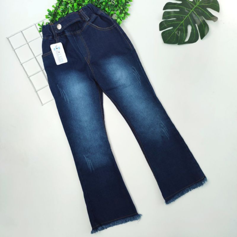 Celana Jeans Anak Kaira Cutbray Rawis 6-10 Tahun Laurakidshop