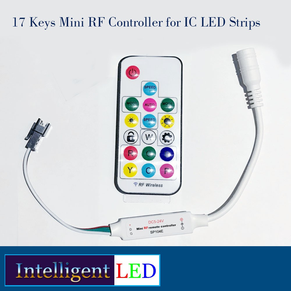 17 Keys Mini RF Controller for IC LED Strips
