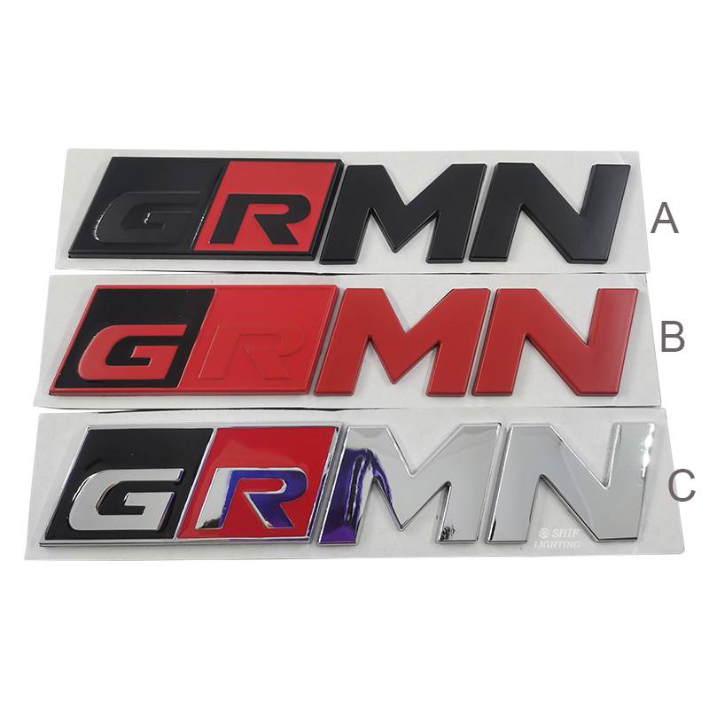 1 X Metal GR MN GR SPORT Logo Car Auto Rear Trunk Emblem Sticker Decal Badge Replacement For TOYOTA GR Sport