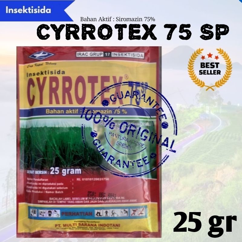 Cyrrotex 75 SP - 25 gram (Insektisida) Pembasmi Hama Ulat & Telurnya