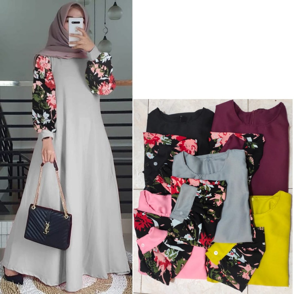 PAKAIAN WANITA DRESS MAXI MIDDEA DMR