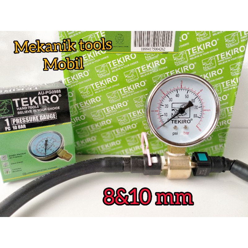 Pressure Tester fuelpump Mobil motor ukuran 8&amp;10 mm