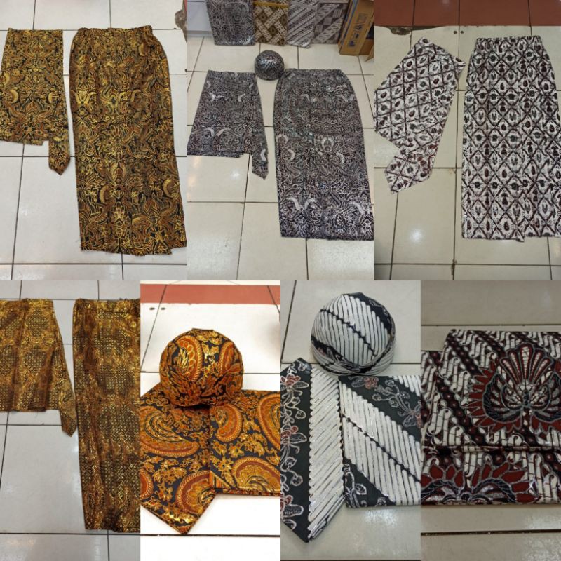 SEPASANG BATIK KAIN JARIK ATAU BATIK WIRON COUPLE CEWEK COWOK BLANGKON