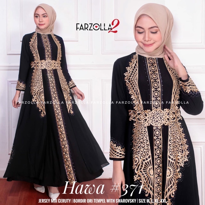 Abaya Turkey | Hawa #371 | Busana Arab Muslimah Original by Farzolla