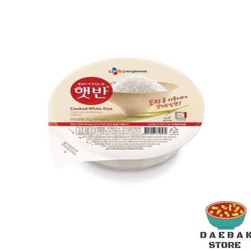 

Cj Hetban Cooked White Rice 210gr Nasi Instant Korea