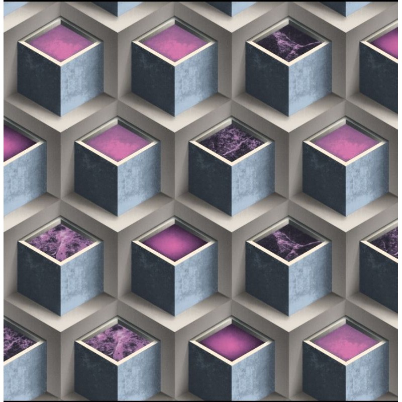 Wallpaper dinding 3D geometric