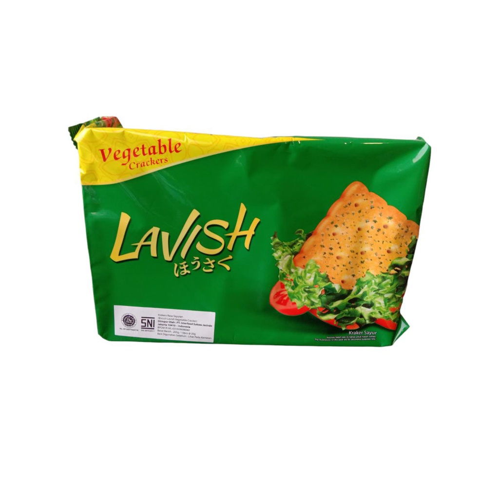 

SHOON FATTLAVISH VEGETABLE CRACKERS 200 GR / BISKUIT DENGAN VARIAN SAYURAN