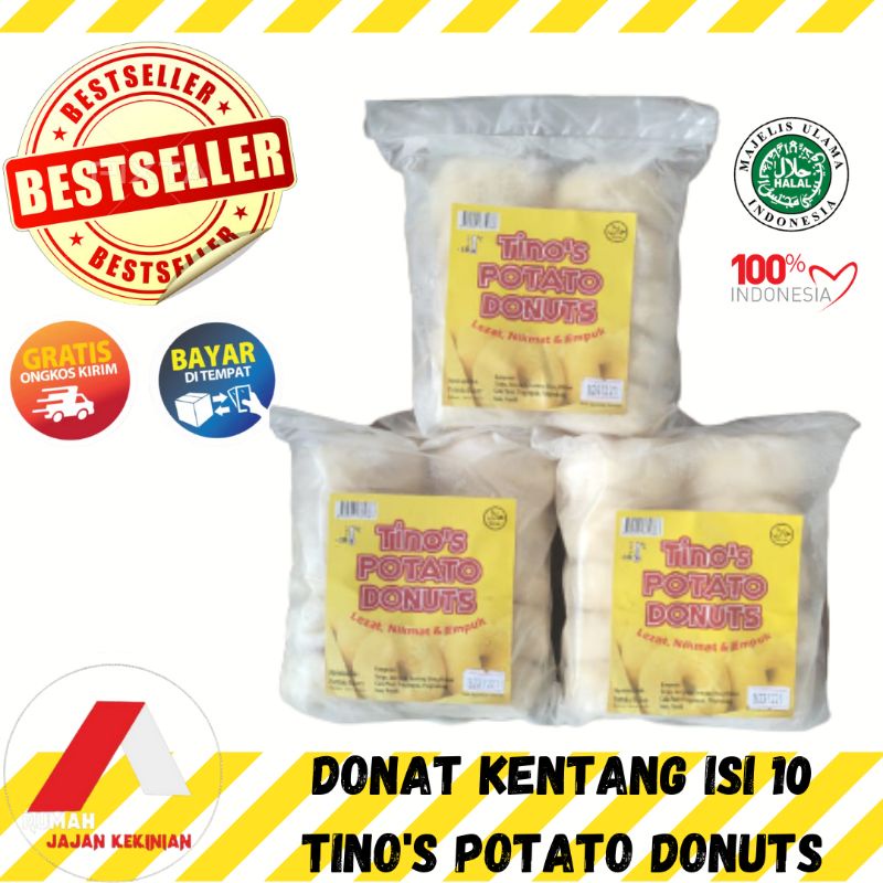 

DONAT KENTANG/ DONUT KENTANG FROZEN/ TINO'S POTATO DONUTS/ DONAT PELANGI