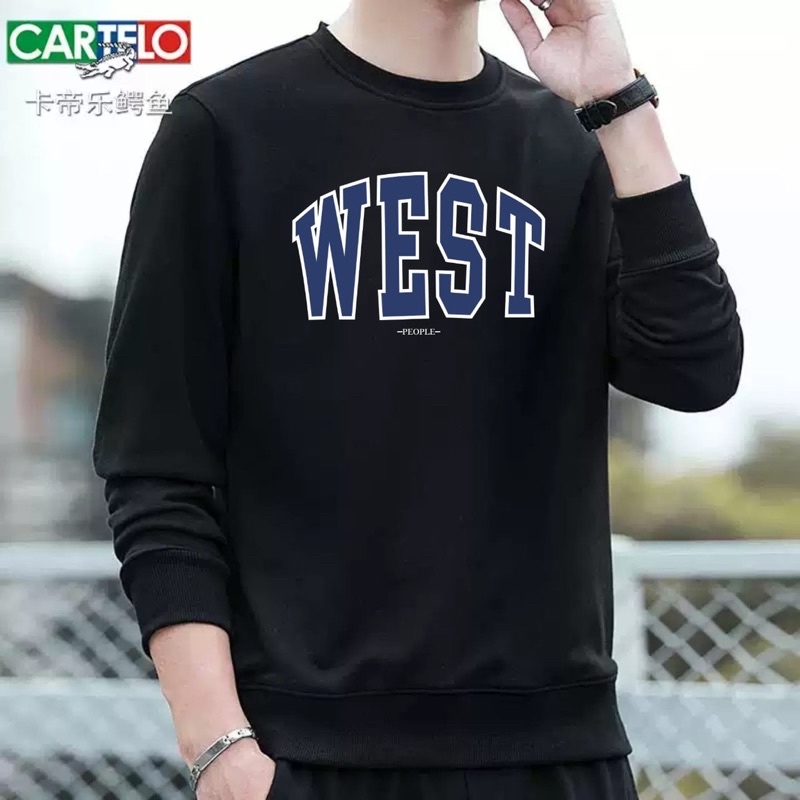 BAJU SWEATER PREMIUM PRIA ATASAN COWOK LENGAN PANJANG MOTIF WEST