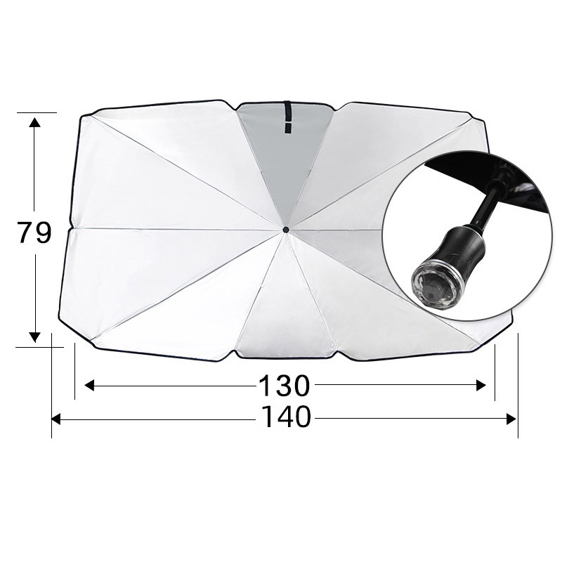 Payung Pelindung Anti Panas Mobil Kaca Depan Umbrella Sunshade