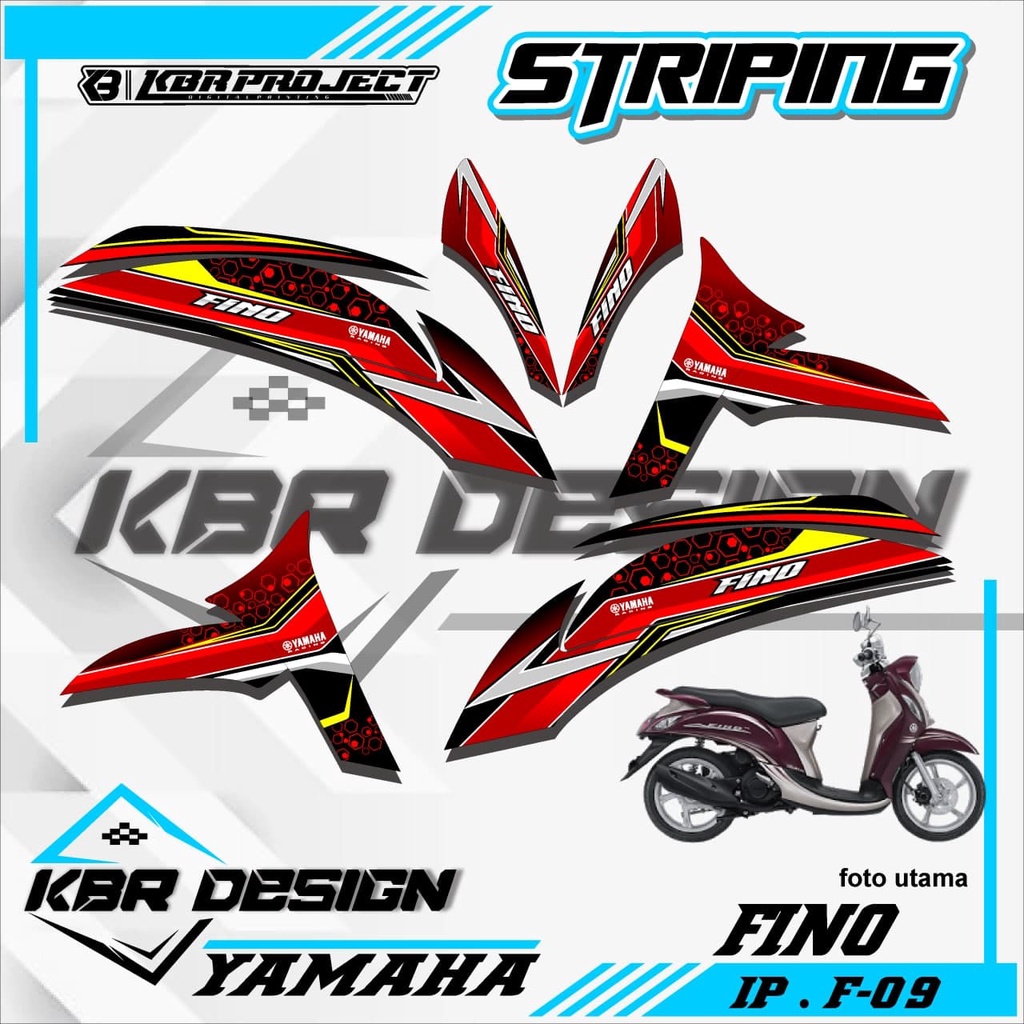 (COD) STICKER STRIPING FINO - STICKER STRIPING MOTOR FINO.09