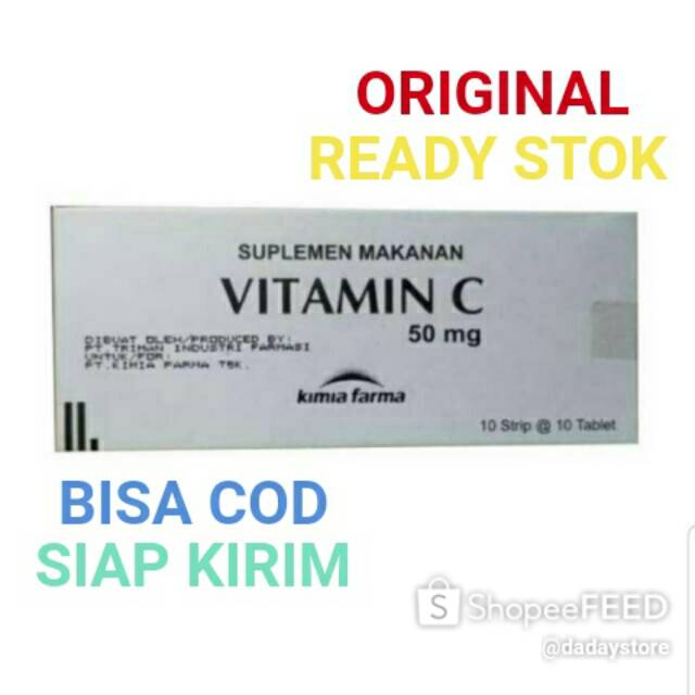 Vitamin C Kimia Farma Isi 100 Tablet 1 Box Vitacimin Ipi Enervon C Vitalong C