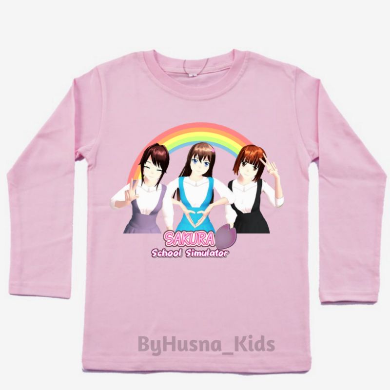 BAJU ANAK KAOS ANAK PEREMPUAN SAKURA SIMULATOR SAKURA SCHOOL SIMULATOR