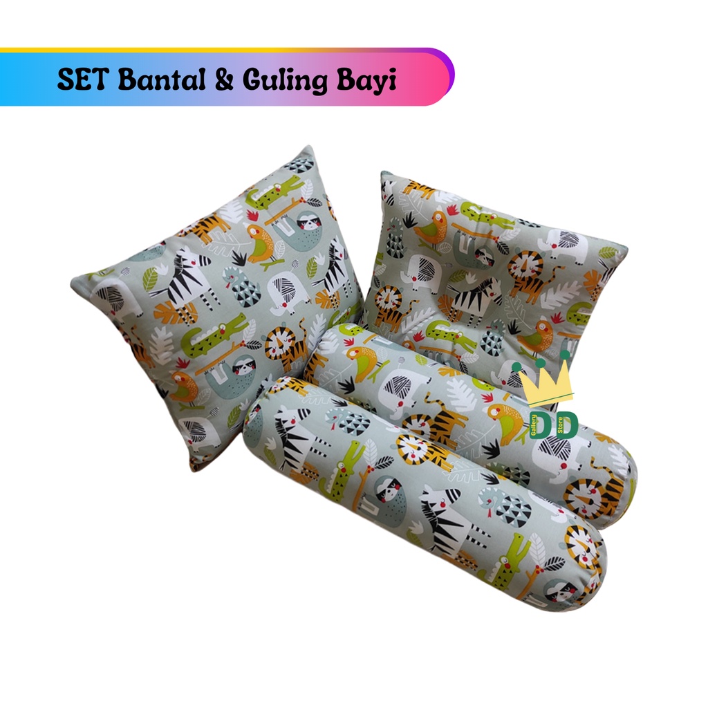 (BANTAL BAYI SET) Set Bantal Dan Guling Bayi - 1 Set Bantal Bayi - Bantal Bayi 1 Set - Bantal Bayi B