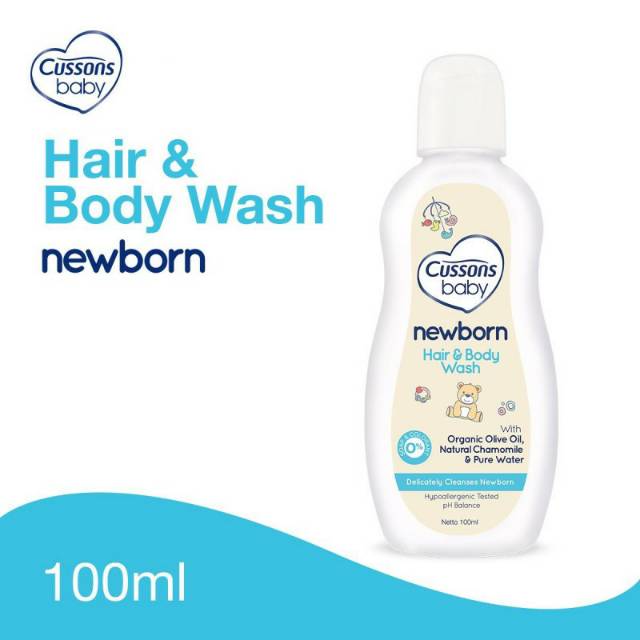 ♥BabyYank♥ CUSSONS BABY NEWBORN HAIR &amp; BODY WASH - 100ML-200ML