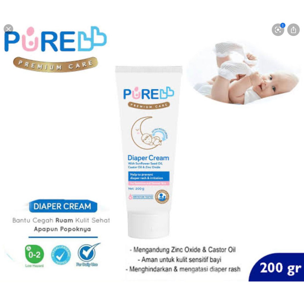 Pure BB Premium Care Diaper Cream - 200 gram