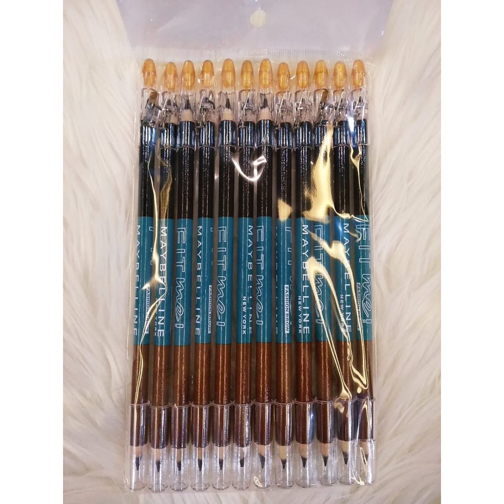 Pensil alis maybeline hitam coklat 2 in 1