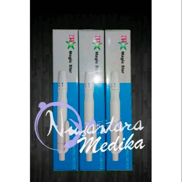 Lancing Device Original Magic Star / Pen Lancet / Pena Tembak Terapi Bekam Plastik Merk Magic Star