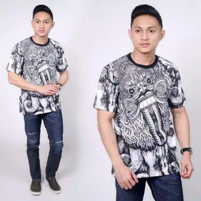 Baju Barong Bali Pria Wanita Kaos Barong Bali Pantai Atasan Bali