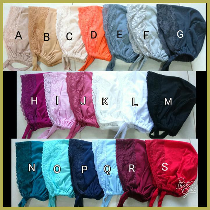 CIPUT KAOS BROKAT TALI INNER DALAMAN KAOS BROKAT JILBAB KERUDUNG HIJAB