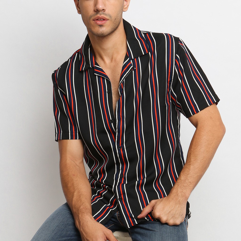 

VENGOZ Kemeja Stripe Pria - Arley Casual Shirt