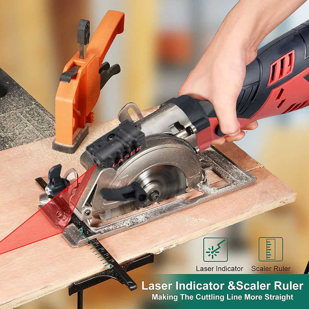Gergaji Mesin Mini Plunge Circular Saw 600W with Laser Graji Pasah Kayu Listrik Elektrik Murah
