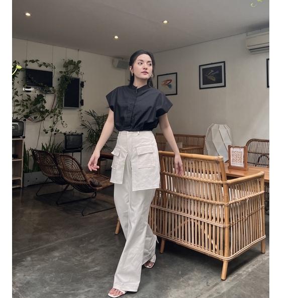 [TJT. 596309] Bess Palazo Pocket Pants  /  Korean Fancy Pants  / Willow Pocket  / pocky loose pants 