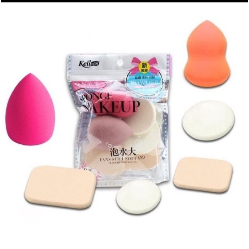 6in1 sponge makeup / sponge foundation / beauty blender/ sponge bedak