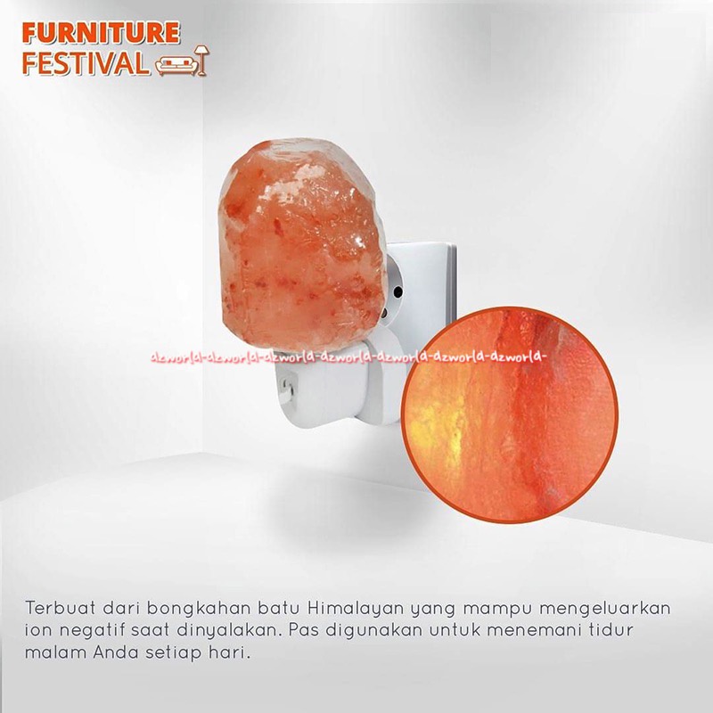 Eglare Wall Lamp Himalayan Salt Lampu Dinding Tembok Untuk Refleksi Model Bulat Love Eglar