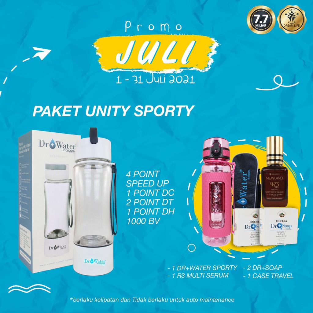 Promo Juli Dr Water Unity - Voucher Paket Unity Sporty