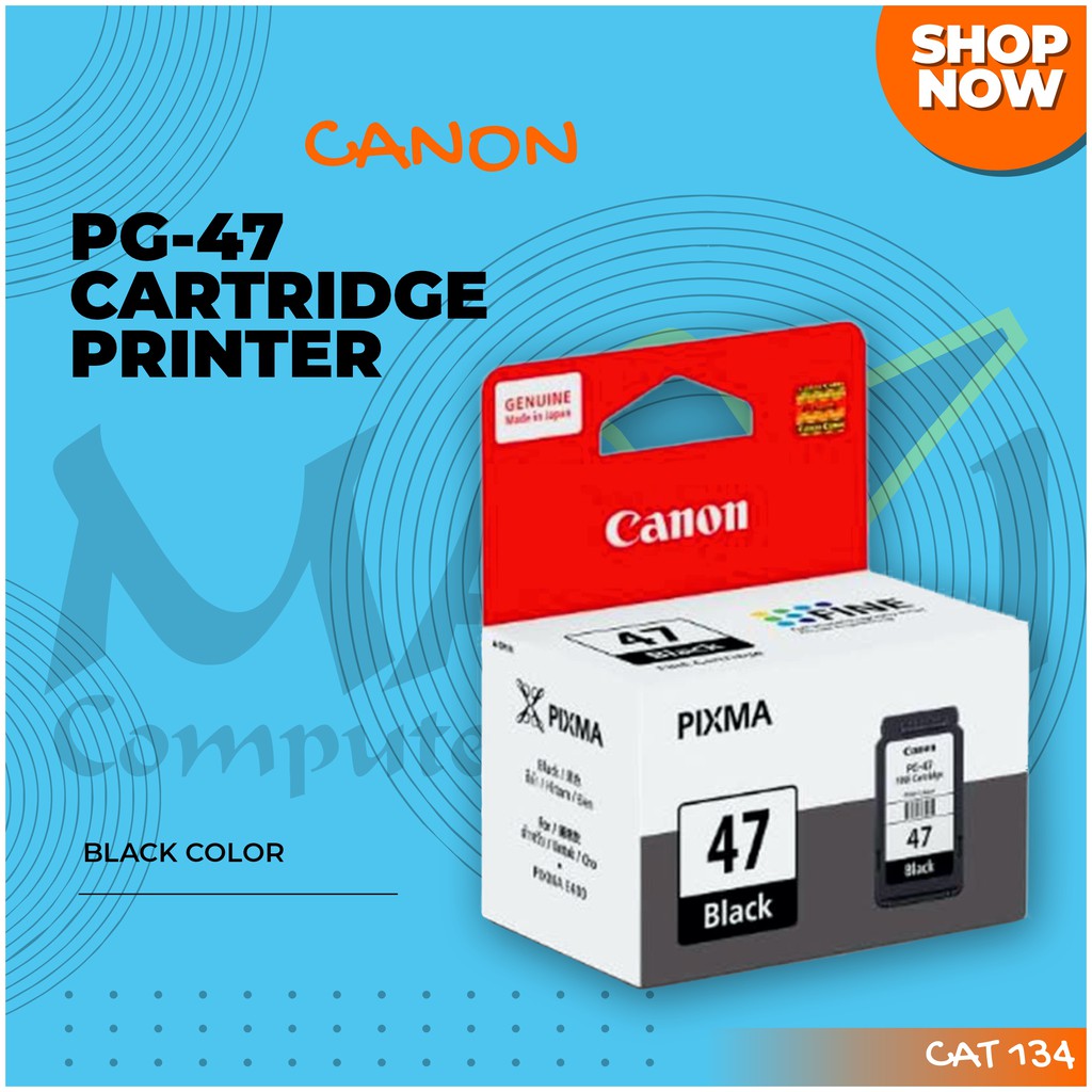 Canon Pixma PG47 Black Support E400 E410 E417 Cartridge