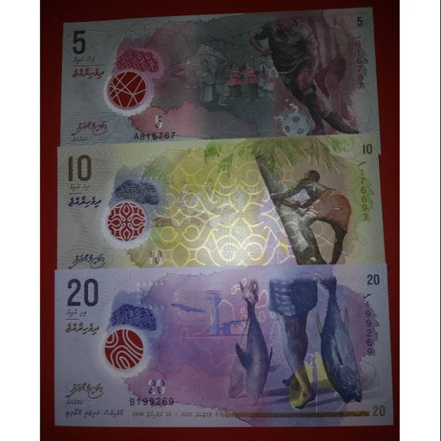 Set Uang Asing Polymer Maldives