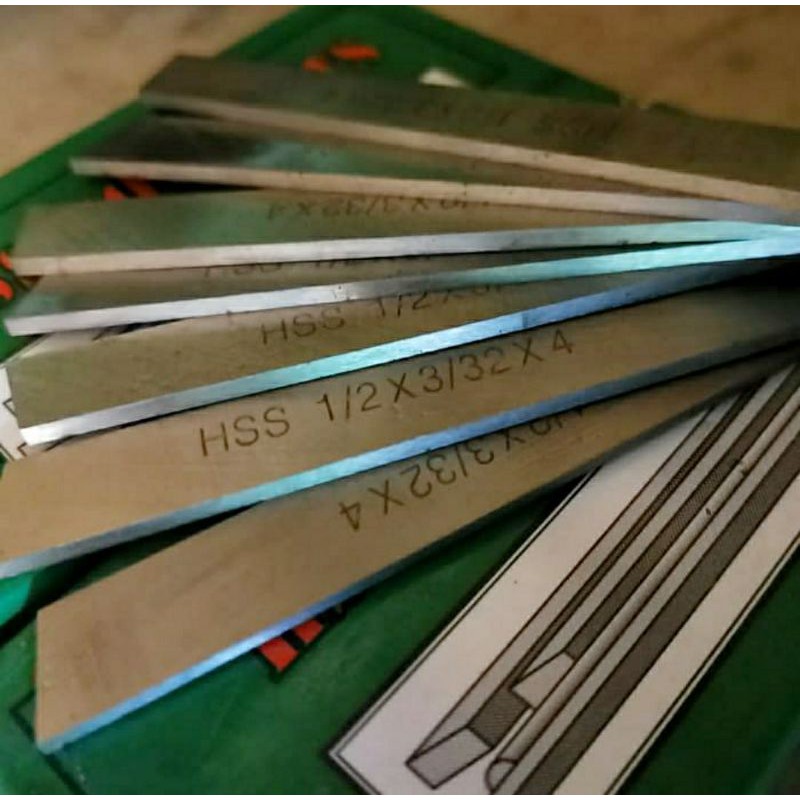 HSS Mata Pisau Pahat Bubut1/2 x 3/32 x 4 Inch Persegi Panjang Datar mata pisau bubut HSS Mata pahat