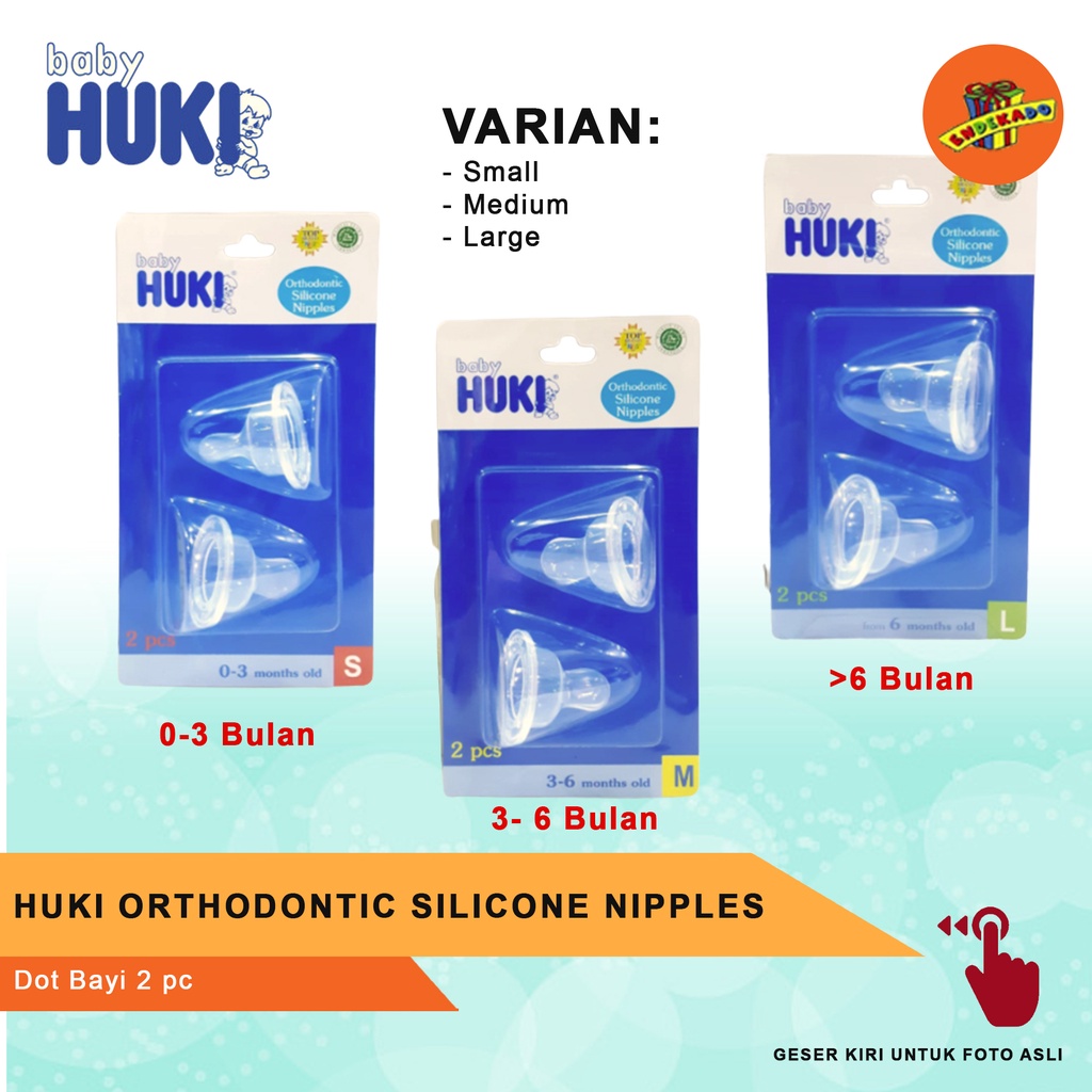 Huki Orthodontic Silicone Nipples 2pc