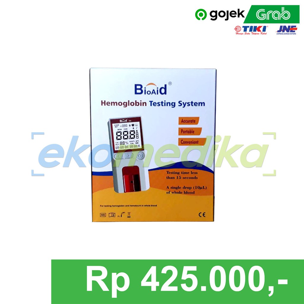 Jual Alat Cek Test Hemoglobin HB BIOAID Hemoglobine Meter (Meter Only ...