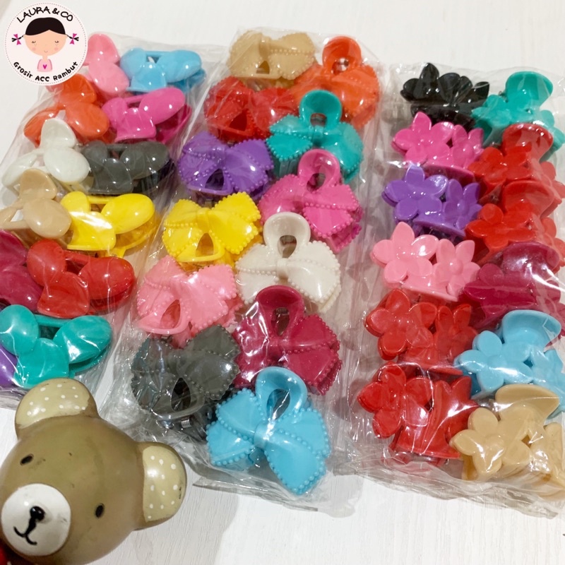 Jepit kecil 12pc murah 3,5cm grosir lusinan