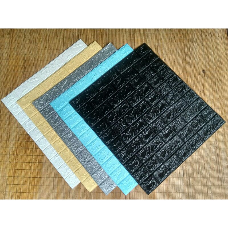 Wallpaper Foam 3D motif Bata / Wallpaper Dinding 3D motif bata