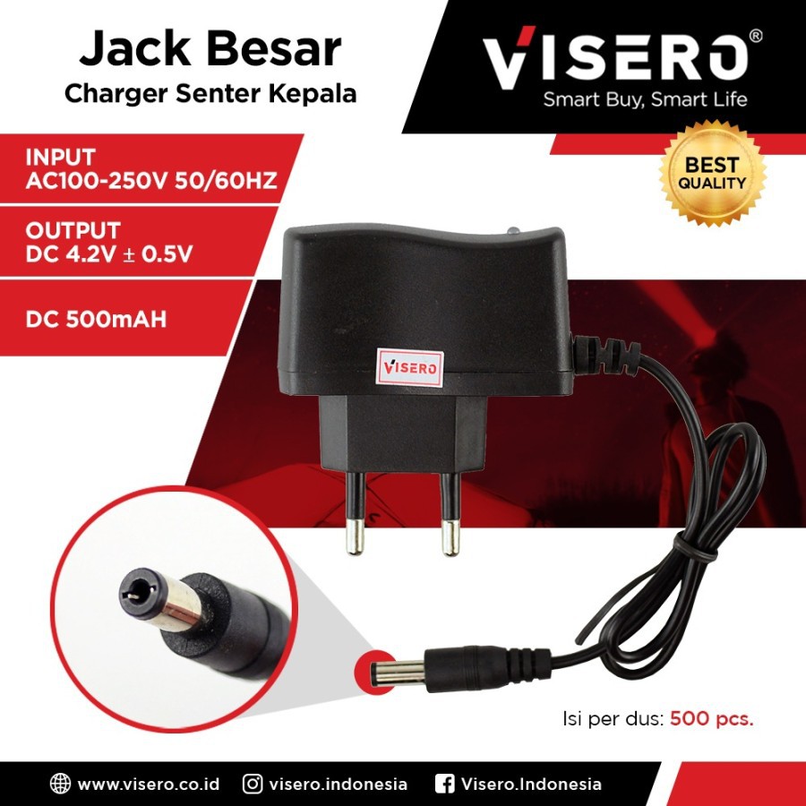 CHARGER / CAS SENTER KEPALA VISERO JACK BESAR