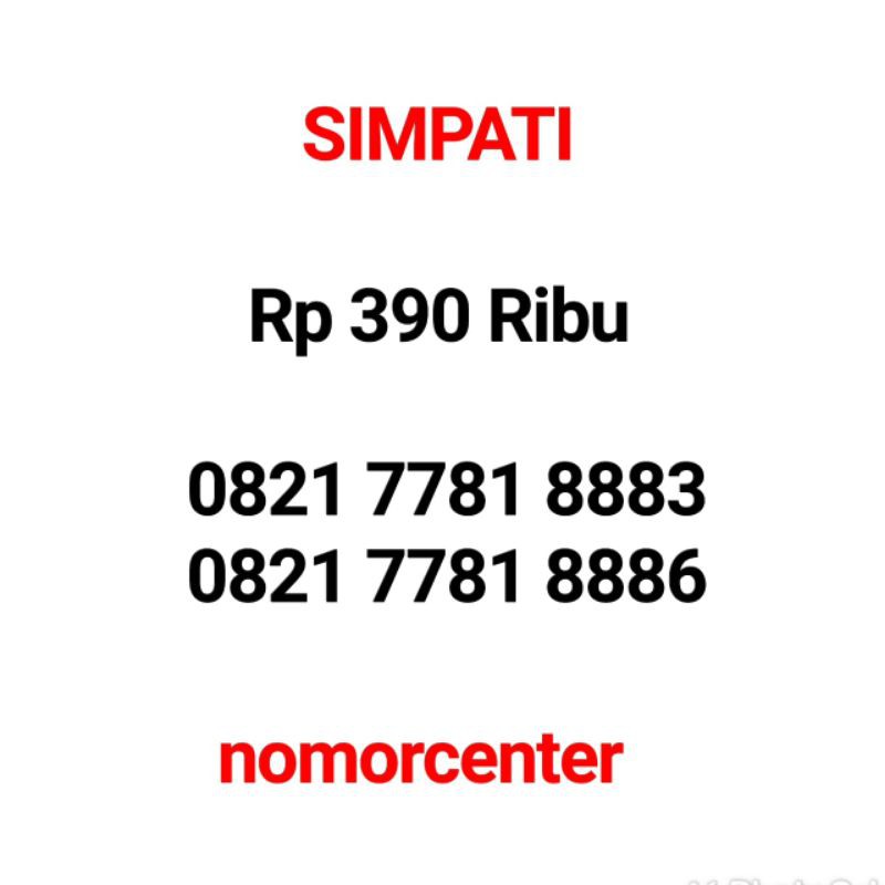 Nomor Cantik Simpati Simple Rapih Triple 888