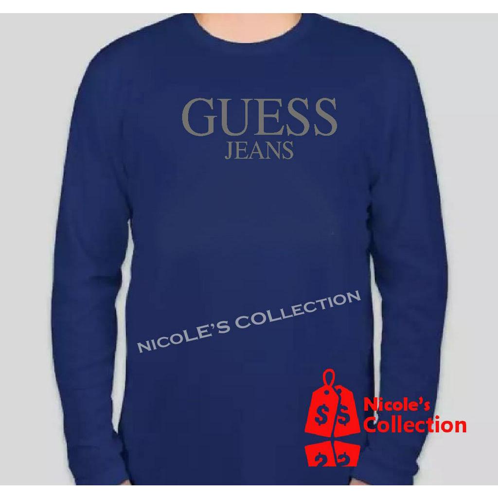 Kaos Distro Lengan Panjang Guess.Quality Silver Premium