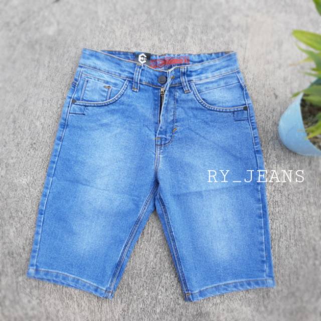 Celana Jeans pendek pria cmj lightblue