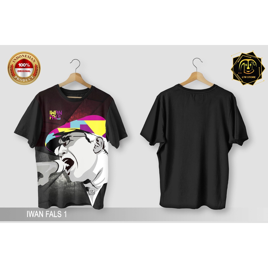 [ BAYAR DI TEMPAT ] BAJU PRINTING GAMBAR MUSISI IWAN FALS 1-  BAJU DISTRO ORIGINAL GAMBAR GROUP BAND
