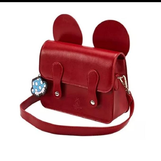 Big Sale Gracegift Mickey Mouse/ Minnie Mouse Ear Shape Satchel Bag - Minnie Mouse Diskon