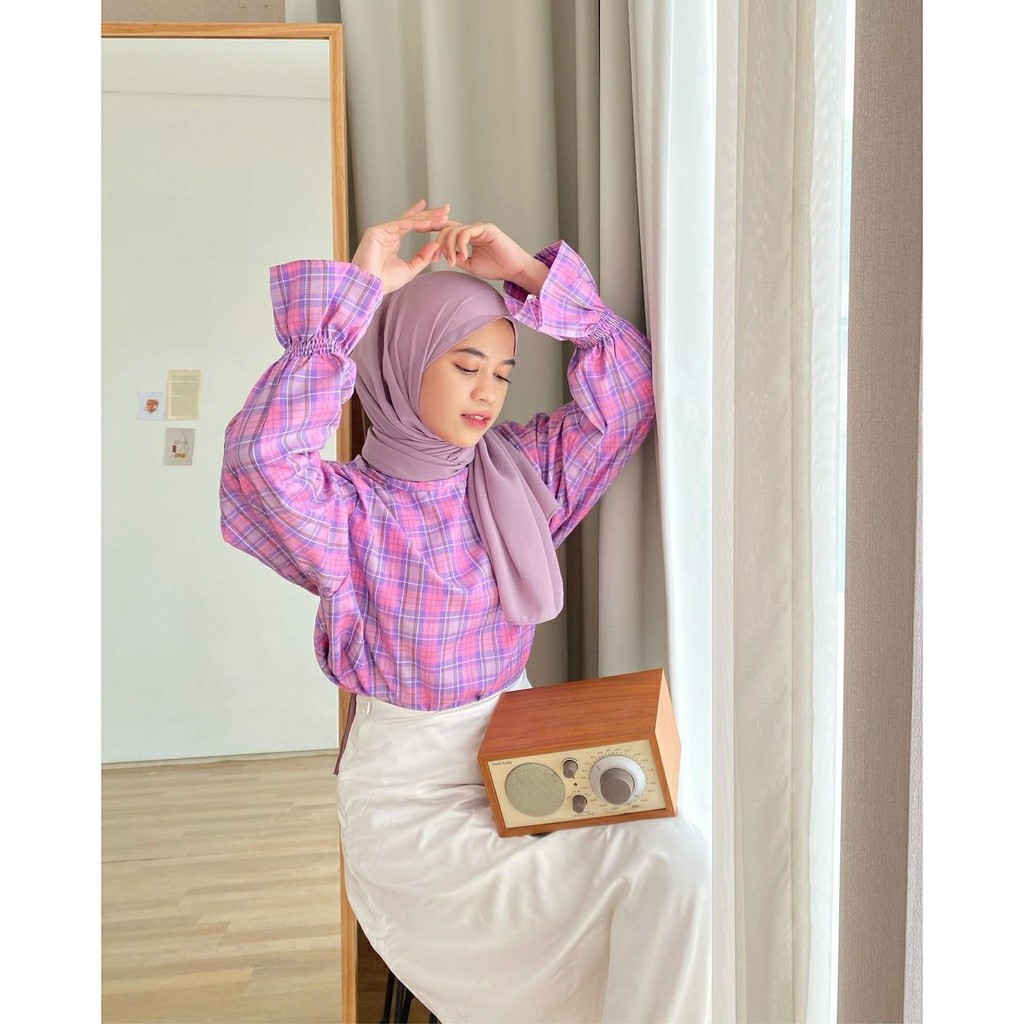 Mili Skirt Katun Square Milo Blouse Atasan Katun Terlaris