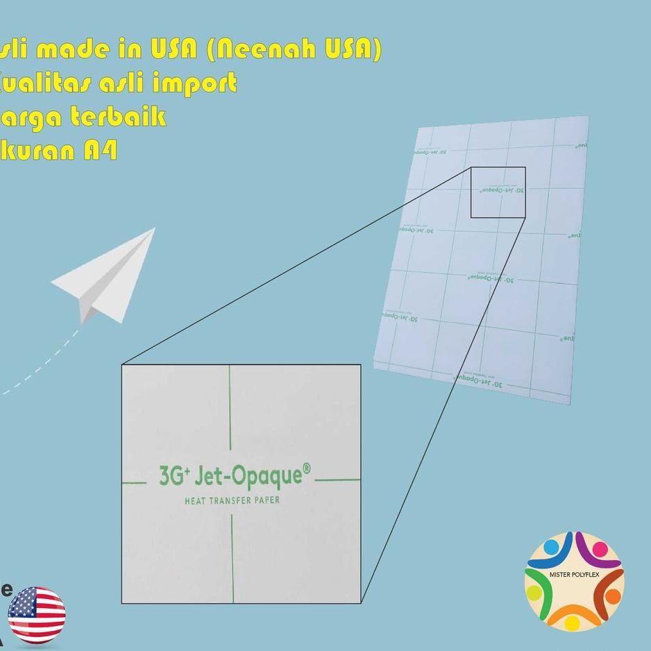 

[KODE BQEGB] Transfer Paper 3G Jet Opaque A4 (min order 10)