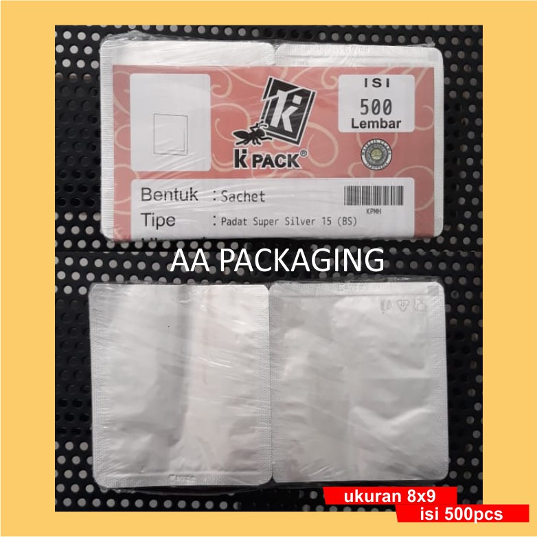 Sachet Full Foil 8X9 / Sachet 8 X 9 / Kpack Isi 500Pcs Tbk