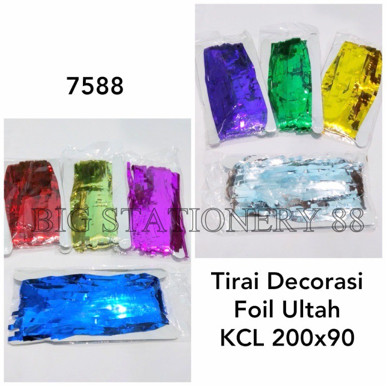 Tirai Ultah / Tirai Dekorasi ultah foil KCL 200x90